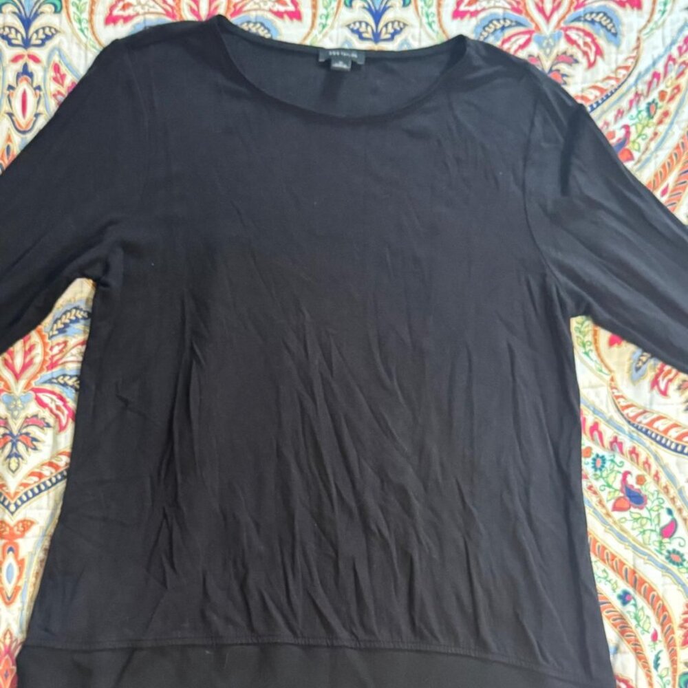 Ann Taylor  black long sleeve top